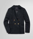 wool twill double 4-button blazer